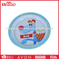 Food contact test resuable lovely cartoon plate for kids